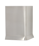 4" Height Stainless Cove Base Outside Corner w Toe 18 ga. T304 #4 Finish